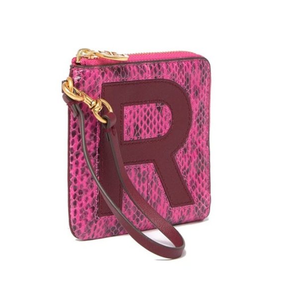 Tory Burch R Monogram Card Case Key Fob Wallet - Picture 1 of 5